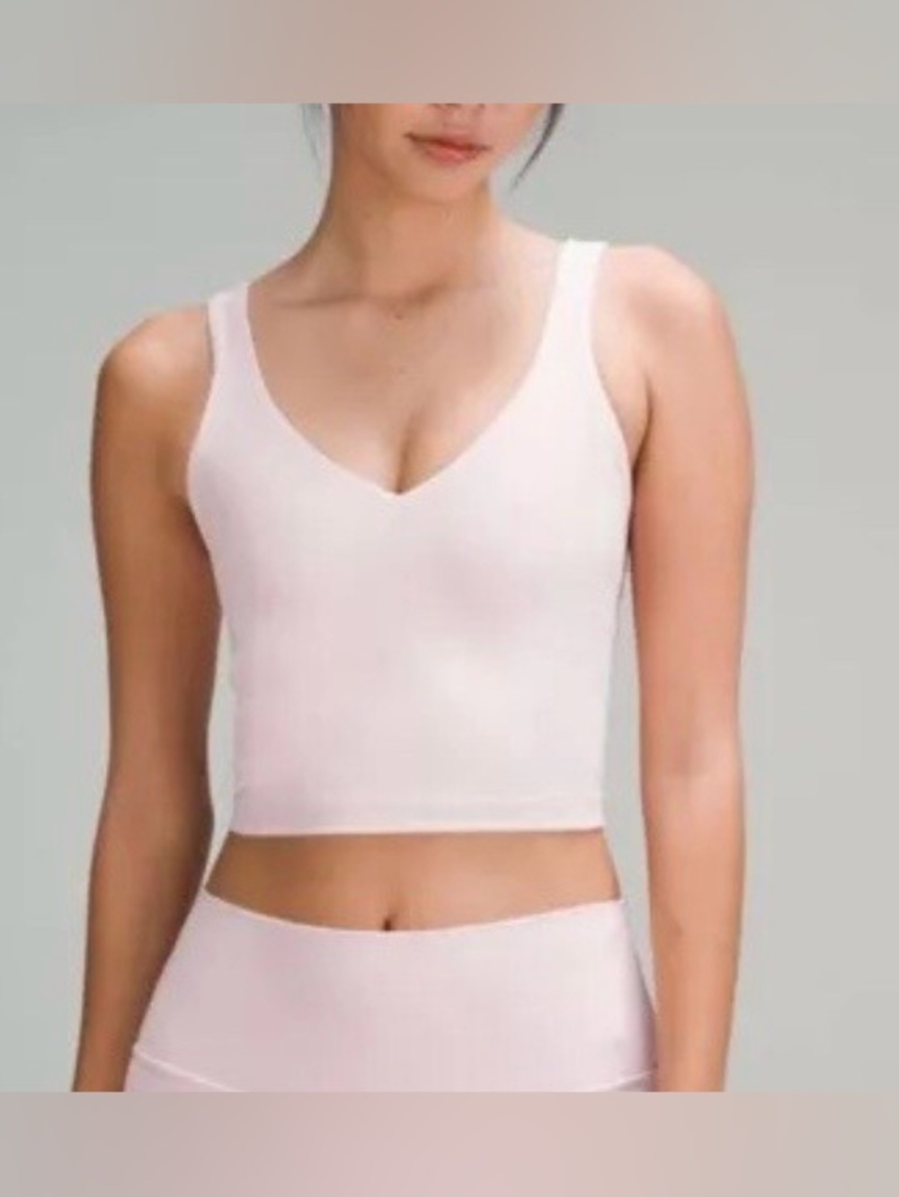 lululemon athletica Light Blush Cropped Tank size 4